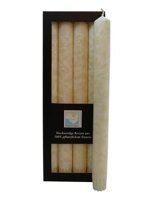 Stearin Stabkerzen, 250 x 22 mm, Elfenbein, 4er-Pack, Bio - Kerzen / Stearin - Leuchterkerzen