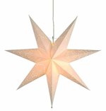 Best Season Papierstern "Sensy Star 55" inklusive Kabel, Vierfarb-Karton, crème 231-19