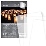 WINTEX® 135 Blatt Premium Transparentpapier DIN A4, 102 g/qm, Super Qualität - weißes Bastelpapier – bedruckbar