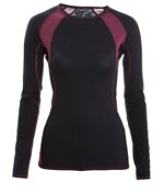 Engel Sports Damen-Shirt langarm black/tango red Slim-Fit | GOTS-zertifiziert (S, black/tango red)
