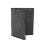 FRITZVOLD Tiny Wallet mit RFID-Schutz & Münzfach, extrem kleines, dünnes Portemonnaie für Herren & Damen, Slim Wallet, flaches Mini-Portmonee, Geldbeutel aus Papier-Kunstleder, schwarz