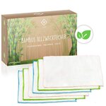 FLIPLINE Premium Bambus Tücher 6er Set perfekt geeignet für Küche Haushalt und Fenster Reinigung - nachhaltige 100% Bambustücher - Kristall Putztücher, Allzwecktücher