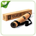 Premium Yogamatte aus Naturkautschuk und Kork, inklusive Tragegurt – rutschfest, hautfreundlich, pflegeleicht, 100% natürlich und umweltfreundlich – STARTKLAR für YOGA!