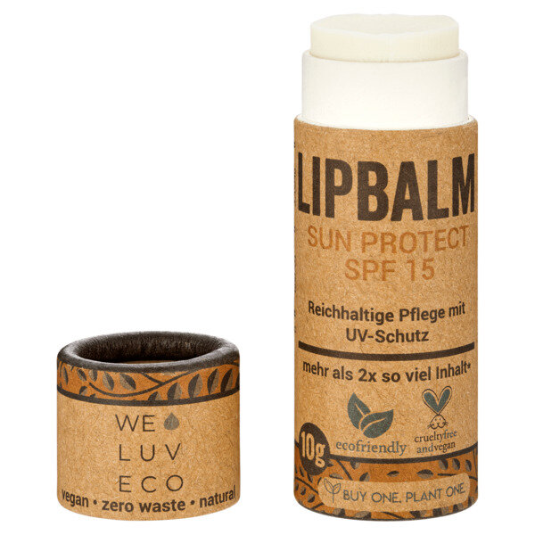WE LUV ECO - Lipbalm Sun Protect | Lippenpflege mit UV Schutz | nachhaltig | plastikfrei | vegan