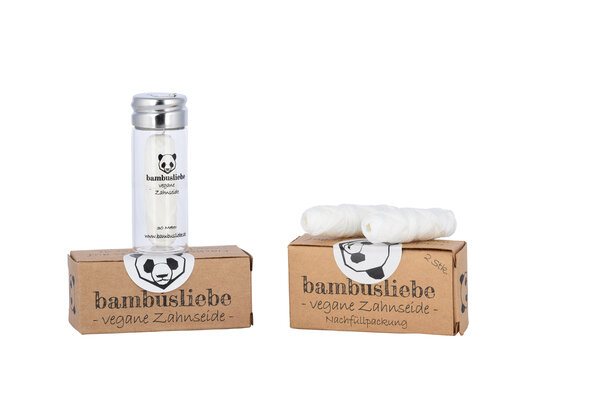 bambusliebe - Vegane Zahnseide + Nachfüllpack
